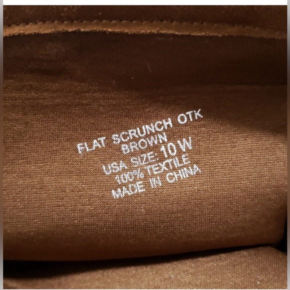 Lane Bryant Brown Over the Knee Flat Scrunch Boots 10W NWT - Picture 6 of 6